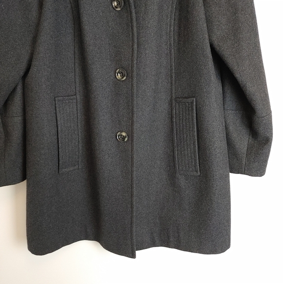 London Fog Dress Coat Men's Sz XL Dark Gray with Pockets - Picture 3 of 7
